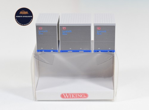 Wiking H0 1:87 - Set DB Logistik Boxen plata 3 piezas - Art. 0180321 - AL 570 | Zustand: Gebraucht