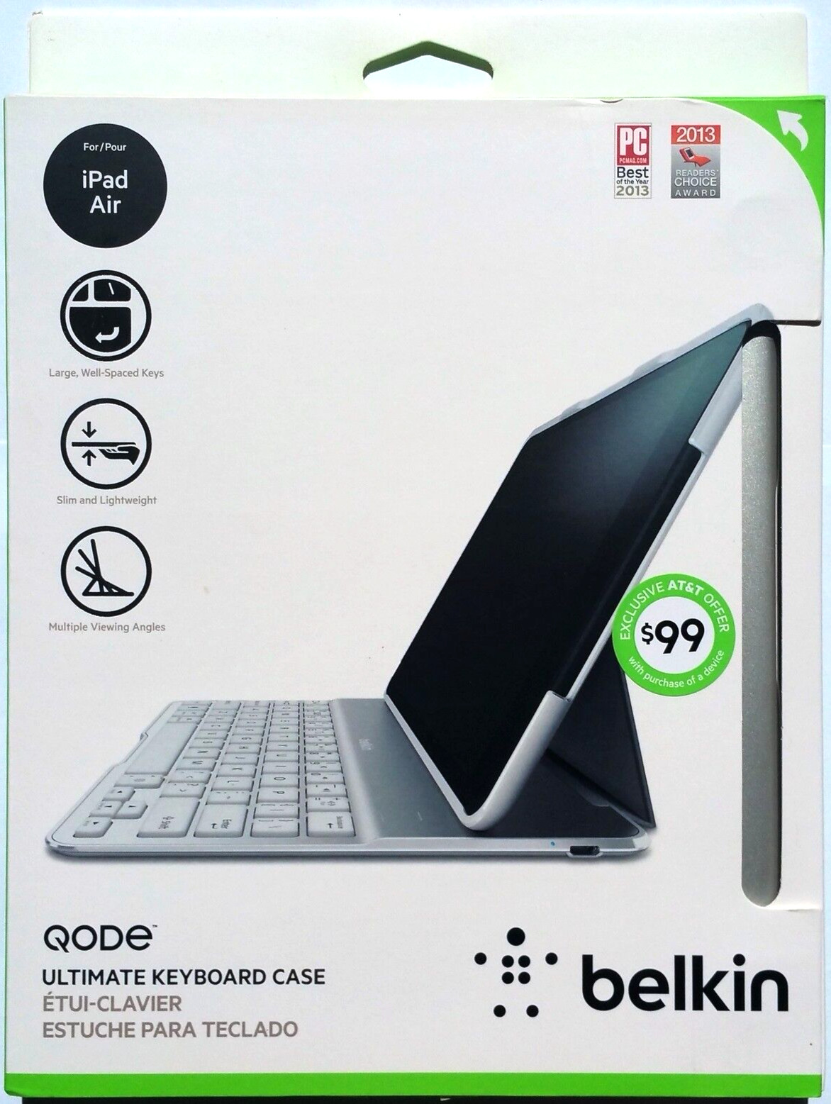 Brand New Sealed Belkin QODE Ultimate Keyboard Case iPad Air
