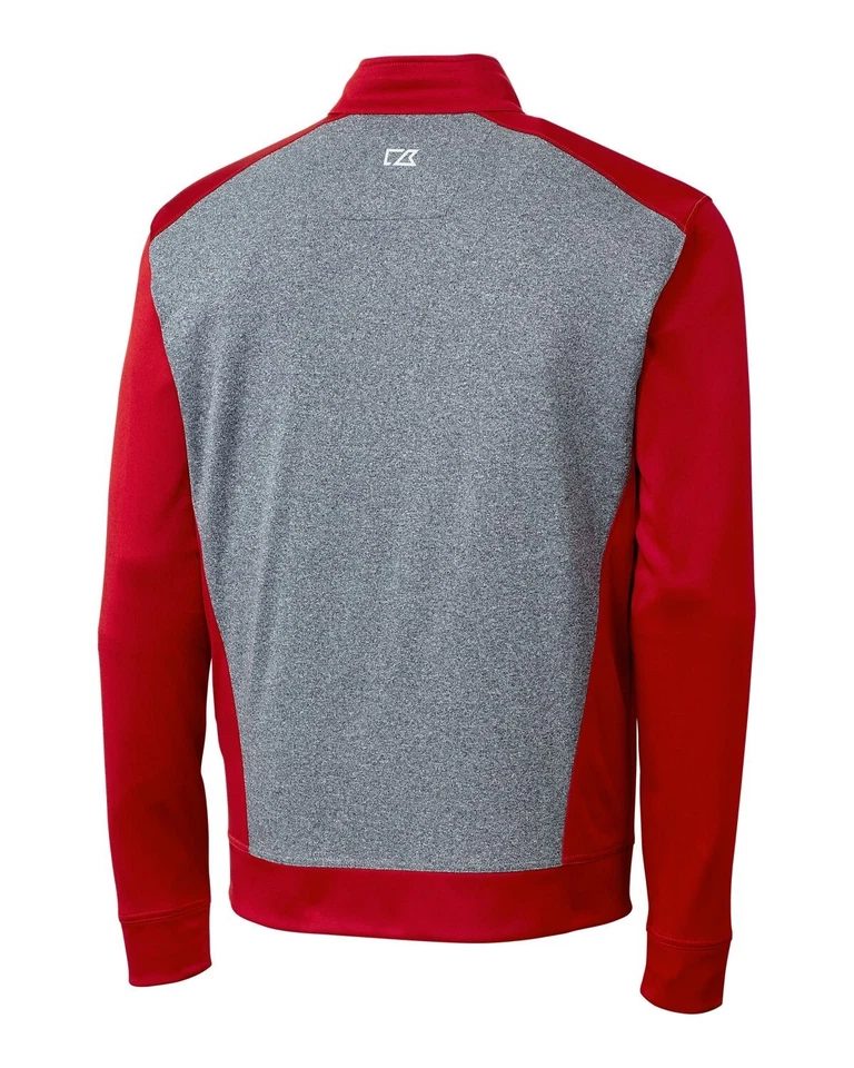 Cutter & Buck Performance Relay Grey w/Red trim 1/2 Zip Pullover Top SZ: 3XB 3XL - Image 2 of 3