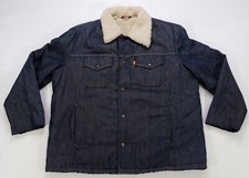 Rare Vintage LEVI S Orange Tab Sherpa Lined Denim Jean Jacket 70s 80s Trucker