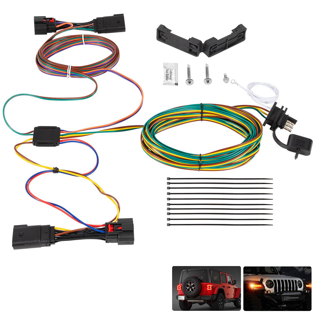 for Blue Ox BX88368 EZ Light Wiring Harness Kit for 2018-2024 Jeep Wrangler JL