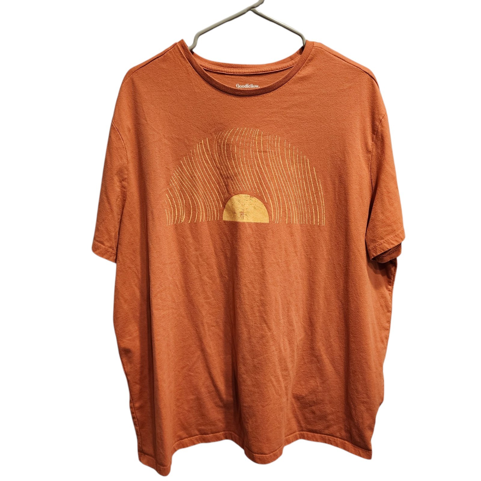 Goodfellow Sunset Graphic Short Sleeve Outdoor Tee Orange 2XL