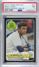 2018 Topps Heritage Minor League Edition Black 12/50 Nicholas Lopez PSA 7 8d2