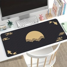 Large Japanese Wave  Koi Fish Gaming Mouse Pad - Non-Slip Washable Desk Mat wit