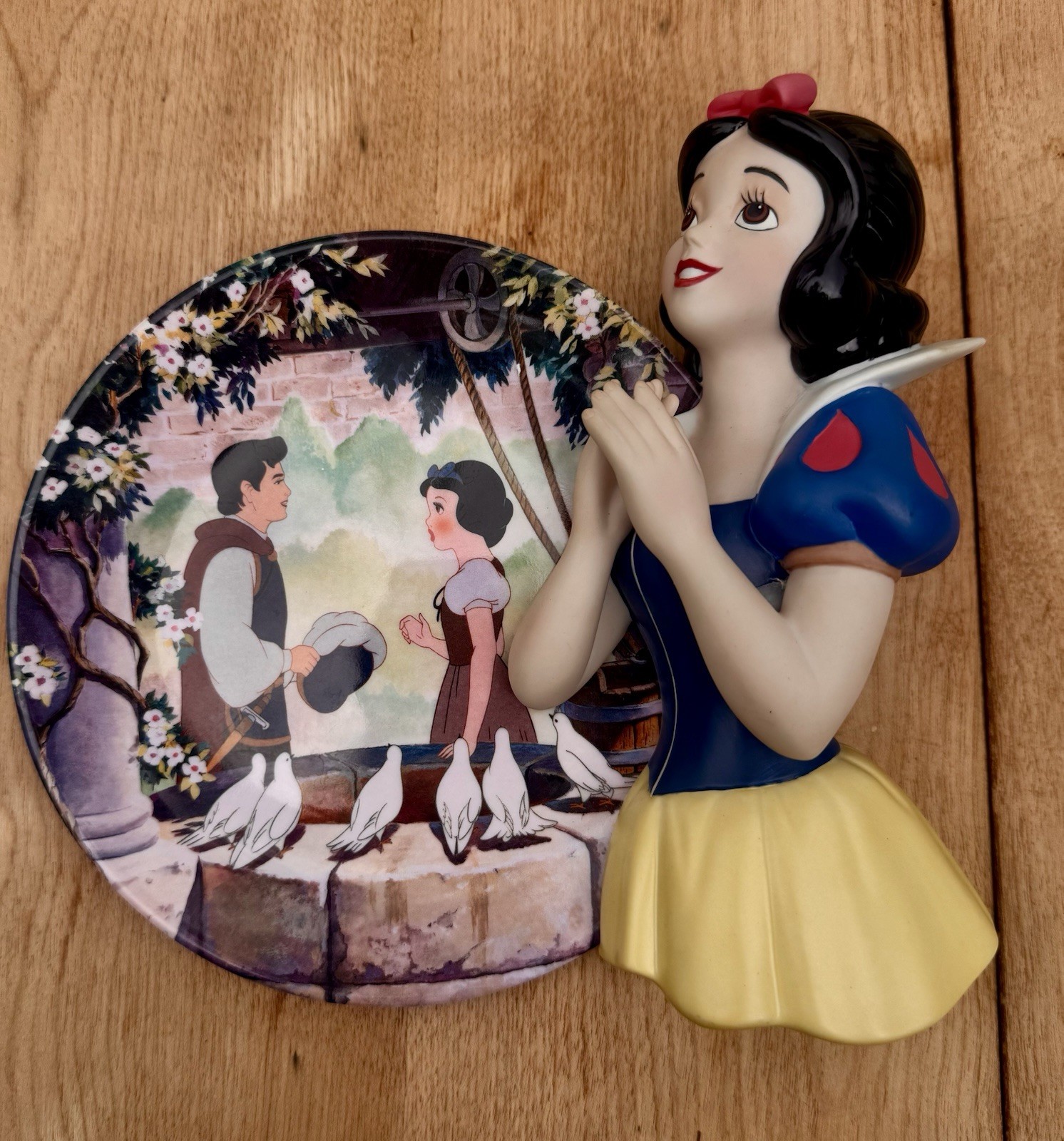 Vintage Disney - Snow White “Meeting At Wishing Well” Plate A0729 Bradford Ex.
