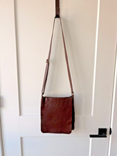 Genuine Leather Crossbody Messenger Bag Brown Made in Italy Borse in Pelle