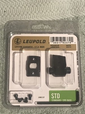 Leupold STD Two-Piece Mount For Mauser 98, Matte Finish, 52370 NEW