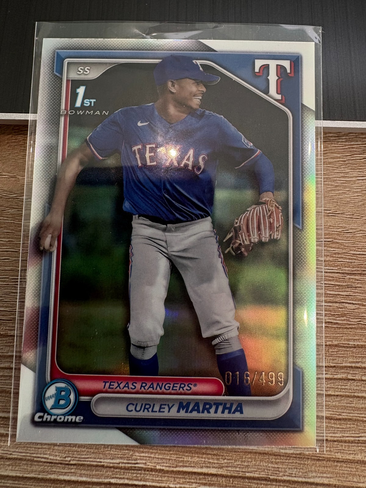 2024 Bowman Chrome Curley Martha Refractor #/499 1st Rangers Rookie RC
