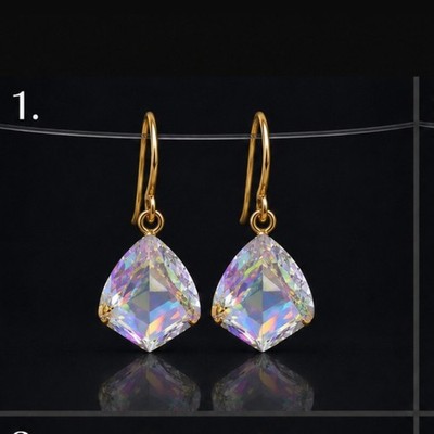 Regenbogen Mystic Topas Ohrhänger für Frauen 925 Silber Ohrhänger Geschenk