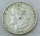 1878-S Morgan Silver Dollar VF Some Luster in saflip #L349