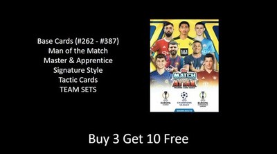 Topps Match Attax 2021/22 Base Insert #262 - #448 & Tactic Cards + Team Set/Sets