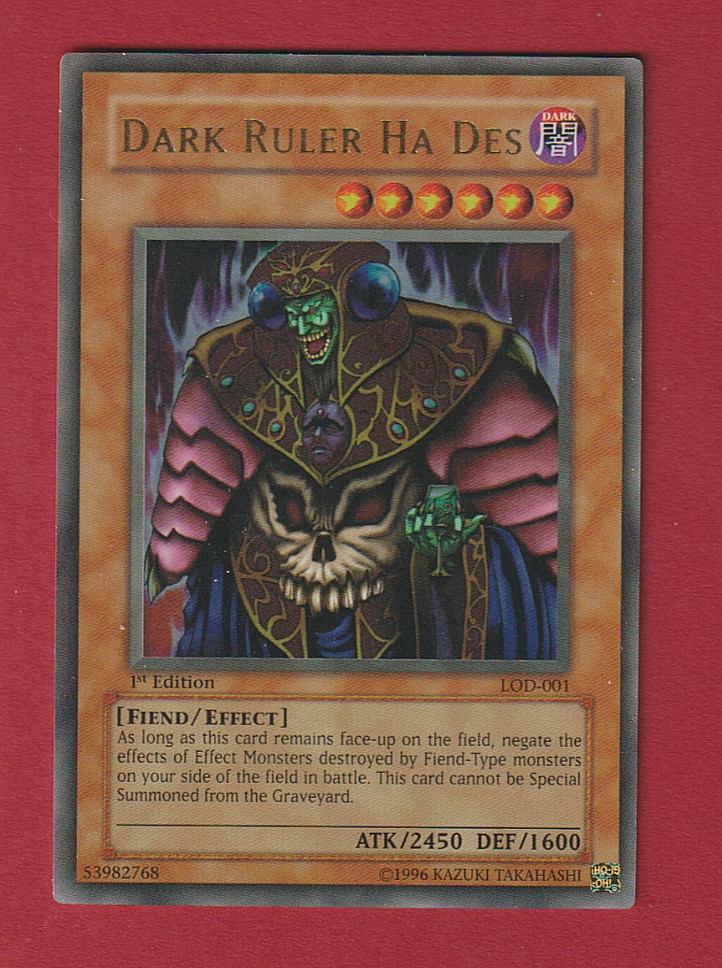 Yu-Gi-Oh! - DARK RULER HA DES - LOD-001 - 1st Edition - Pack Fresh! - 845🔥