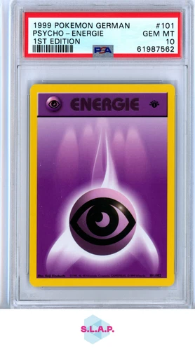 PSYCHO ENERGY POKEMON 101/102 1999 1ST EDITION BASE SET GERMAN PSA 10
