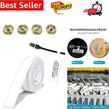 Label Maker Tape for D11/D110/D101, Cable Label Sticker, Waterproof Tear Proo...