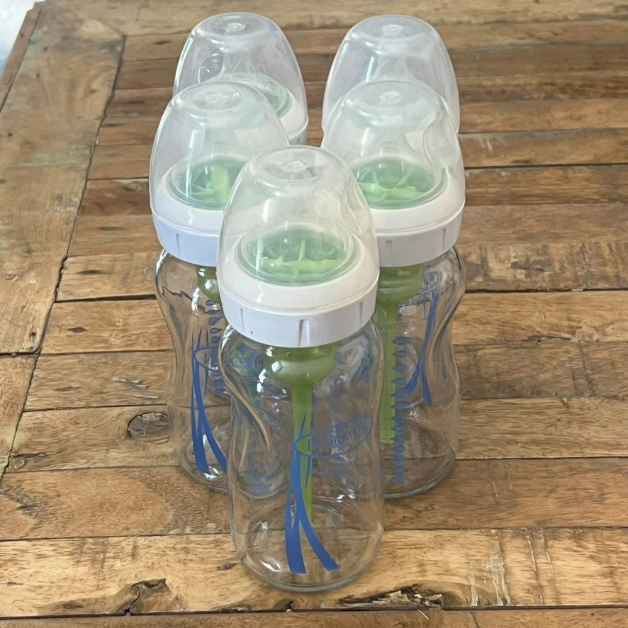 Dr. Brown's Natural Flow 9 Ounce Glass Baby Bottles Set of 5 Anti-Colic Flow 1 - Image 2 of 4
