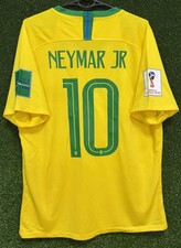 NEYMAR JR #10 MEN'S BRAZIL BRASIL 2018/2020 FOOTBALL SOCCER SHIRT JERSEY SIZE L