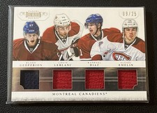 2011-12 Dominion Hockey Quad Patches #14 Emelin/ Geoffrion/Leblanc/Diaz