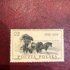 Poland Stamps 1958 MNH Anniversary Of Polish Postage