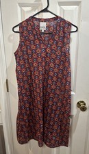 RAGA Anthropologie Floral Boho Shift Dress Knee Length Thin Sleeveless Small