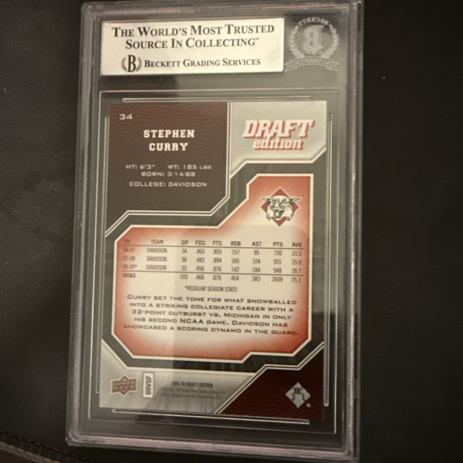 2009-10 Upper Deck Draft Edition - Stephen Curry #34 Autographs (AU, RC) view 2