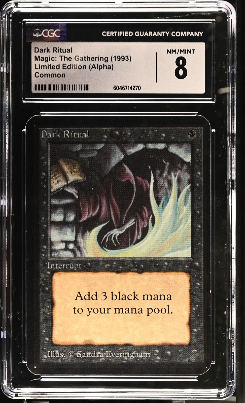 MTG Dark Ritual Limited Edition Alpha NM/Mint CGC 8 Vintage Graded Magic