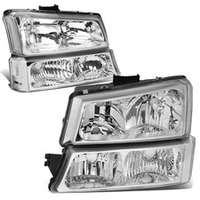 2003-2006 Chevy Silverado Headlight Assembly Pair Compatible 2006 Headlights