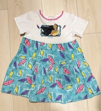 Vintage 90s Disney Pocahontas Short Sleeve Dress Girls Size 6 Made In USA