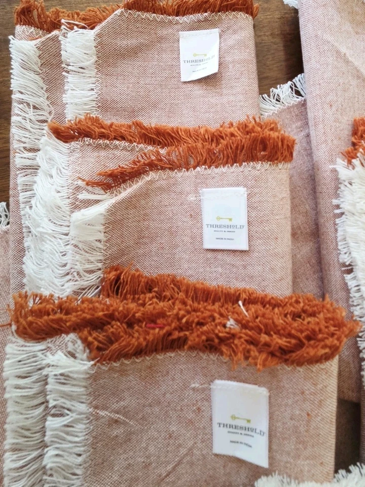 Threshold Target Napkins Or Placemats 100% Cotton Burnt Orange - Image 3 of 4