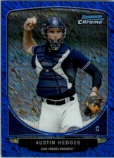 2013 Bowman Chrome Cream of Crop Mini Blue Wave Ref SDP4 Austin Hedges /250 BB
