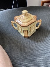 Vintage Keele Street Pottery Cottage Ware Sugar Bowl 1950s 13.5cm x 7.25cm