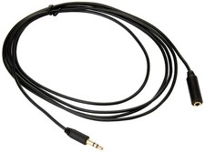 6 ft. Stereo Extension Cable 3.5mm Male to Female 6 ft / 2m, Black