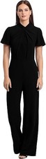 Maggy London Womens Black High Neck Jumpsuit