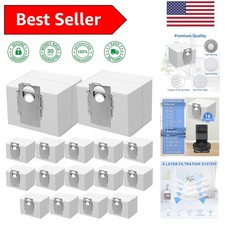 Convenient 16 Pack Disposable Dust Bags for Roborock - Easy Install, Great Fit