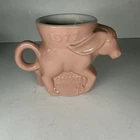 Frankoma Pottery Democrat Mug 1977 Pink Donkey Political Dem Collectible