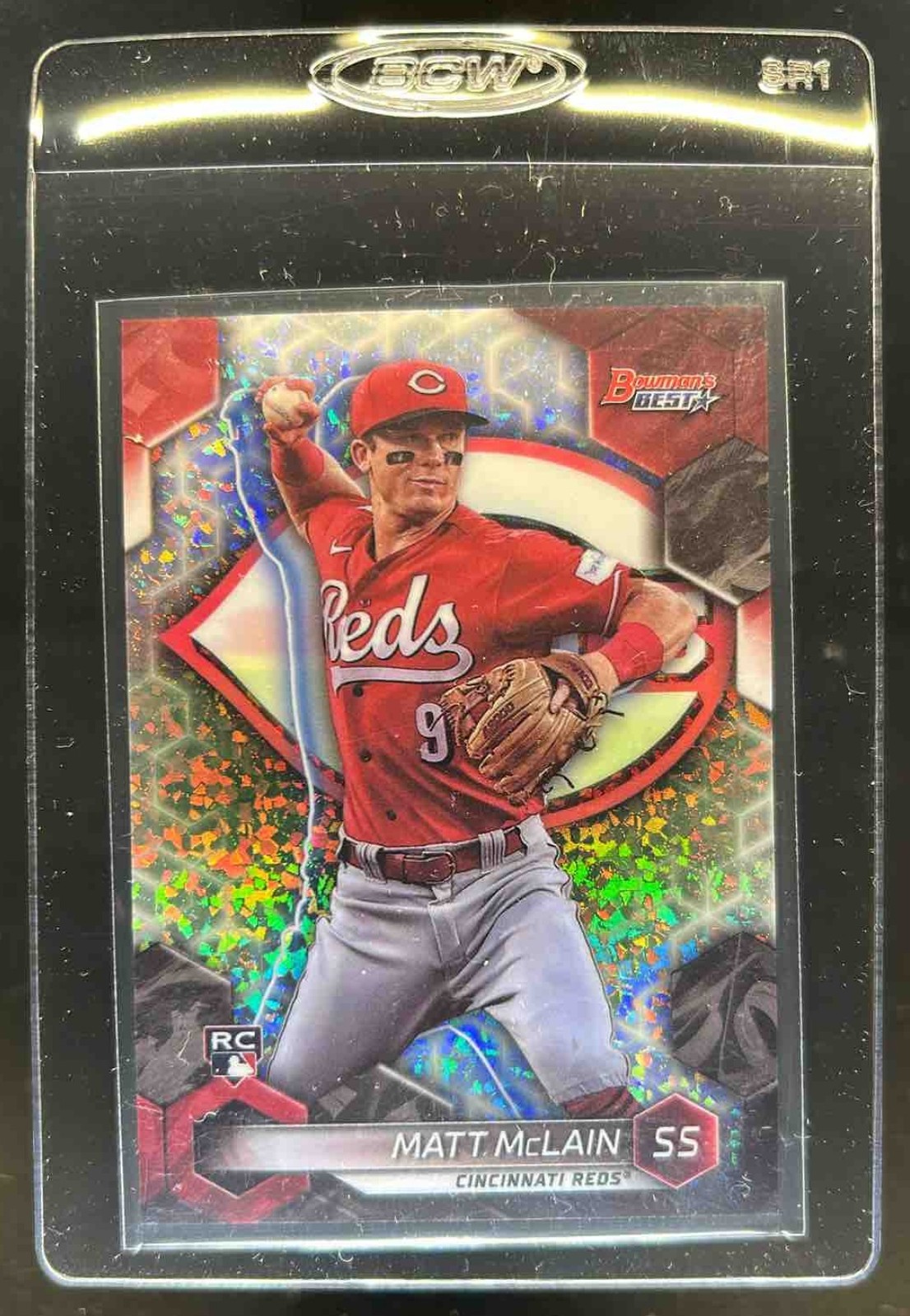 2023 Bowman's Best Matt McLain RC Mini Diamond Refractor Rookie #/299 Reds