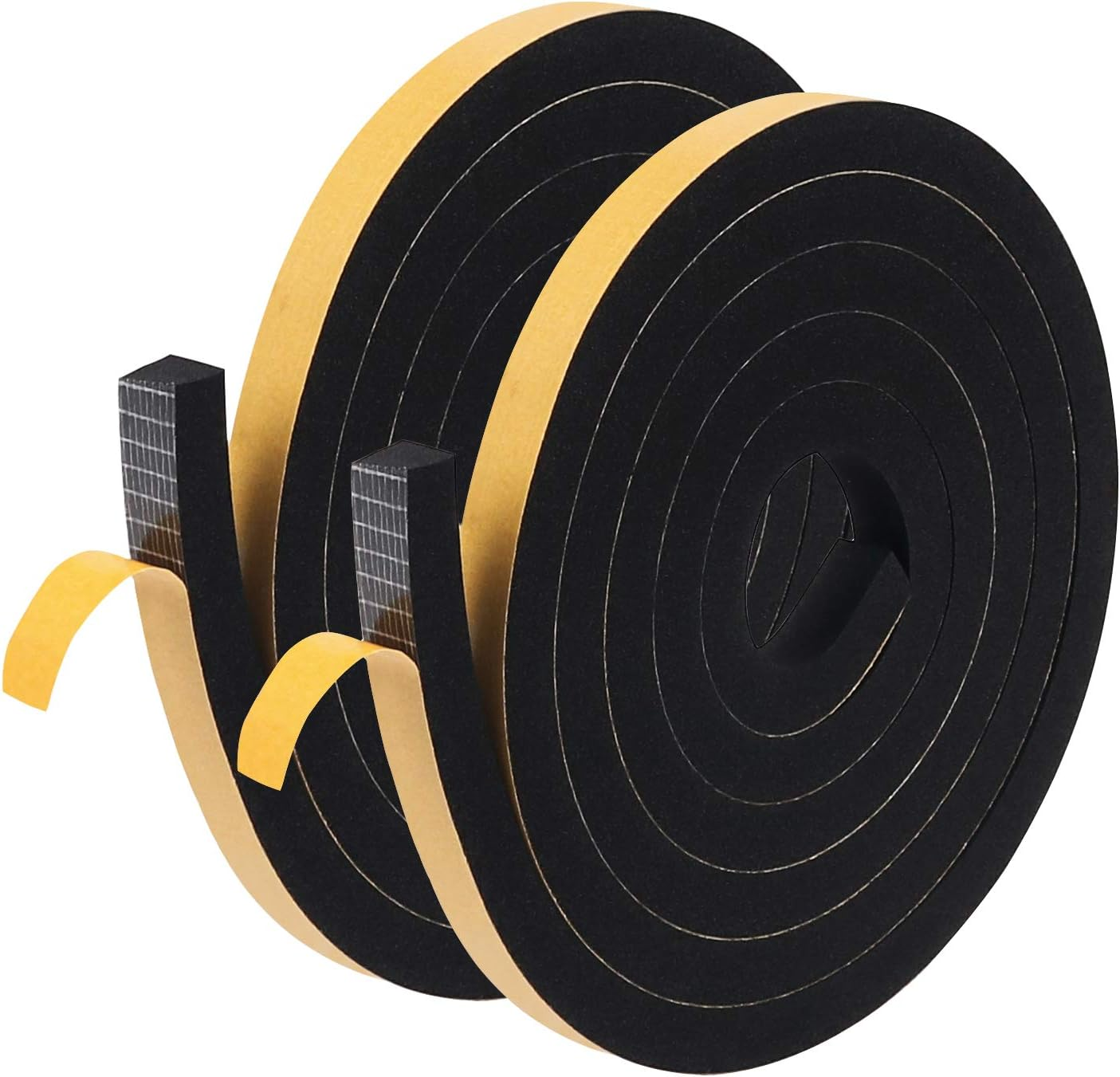 Weather Stripping Foam Tape 12mm x 12mm Door Window Seal Draught Excluder 4M 2Pc