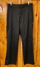 NWOT WOMEN'S BLACK SCRUB 6 POCKET PANTS BY CHEROKEE SIZE MEDIUM