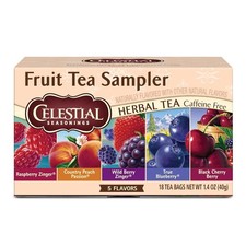Celestial Seasonings Fruit Tea Sampler Herbal Tea Variety Pack, Caffeine Free, 1