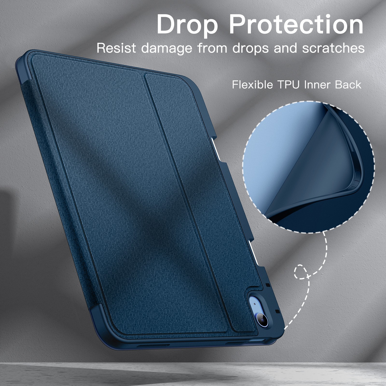 JETech Case for iPad (A16) 11th/10th Generation (2025/2022) with Pencil Holder