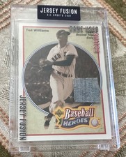 2021 Jersey Fusion Baseball TED WILLIAMS Game Used Uniform Swatch