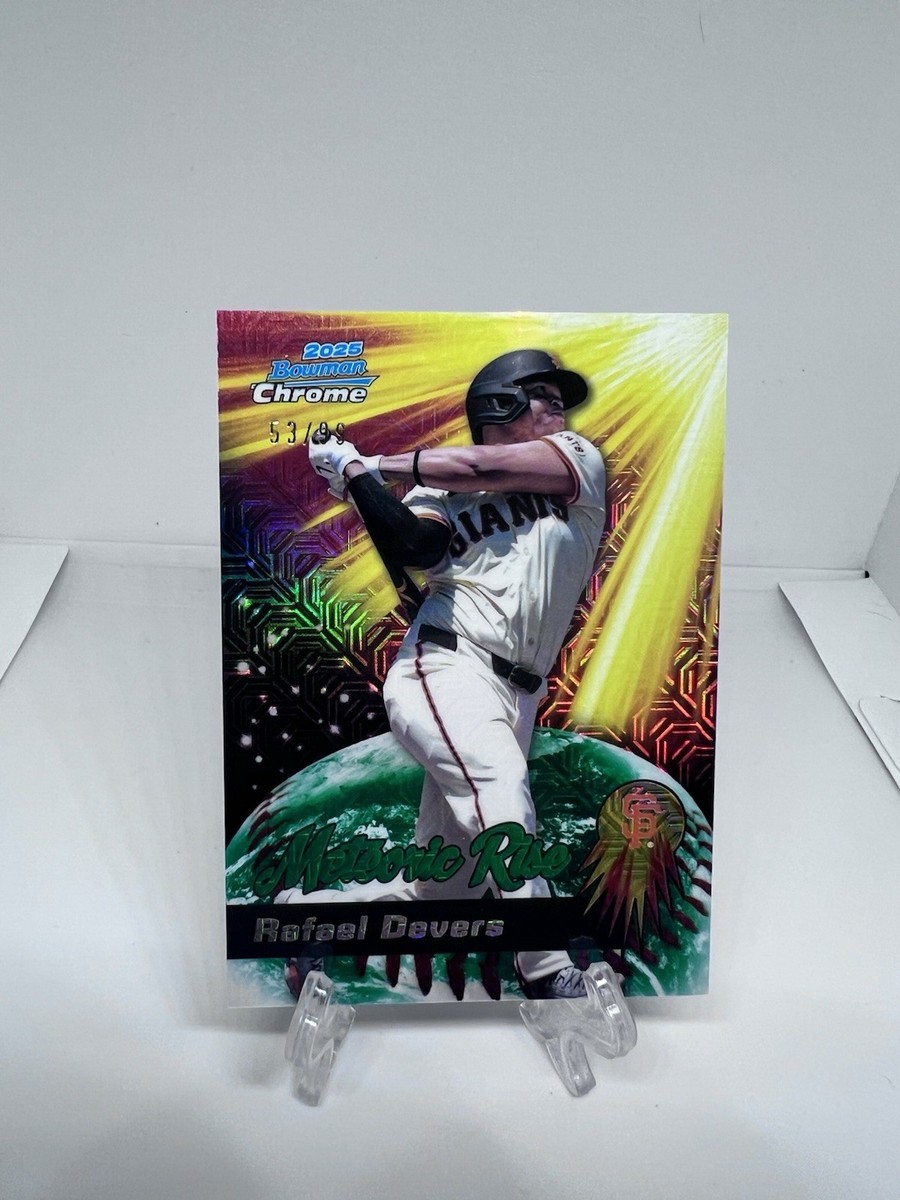 2025 Bowman Chrome Rafael Devers Meteoric Rise Green Mega