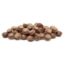 Walnut Wood Plugs for Furniture, 1/2 inch Button Top Wood Plugs for Screw Hol...