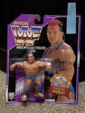 WWF TATANKA FIGURE HASBRO RARE PURPLE CARD VERSION WWE GREAT CONDITION !!