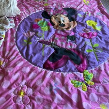 Disney Minnie Mouse Toddler Quilt Blanket Flat/Fitted Sheet Set Mattress Cover