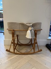 Image of Crochet Moses Basket & Stand | Beige