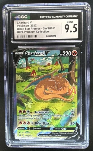 2019-2023 Pokemon SWSH Black Star Promos Charizard V #SWSH260 CGC 9.5
