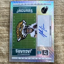 Panini 2025 Donruss Optic Holo Jack Kiser Hash Marks Rookie Auto #HM-JK Jaguars