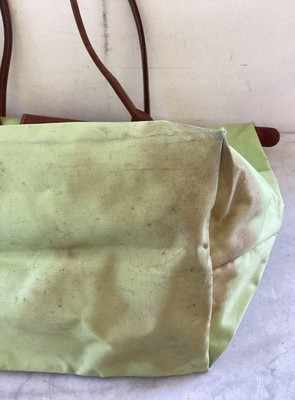 VTG LONGCHAMP Large Le Pliage Shopping Green Tote Bag France | eBay