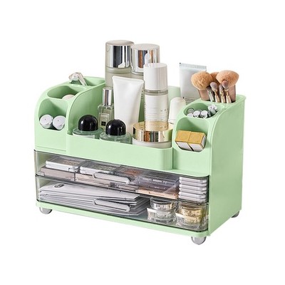 Large Capacity Makeup Organizer for Vanity with 2 Drawers, Skincare Organizer...