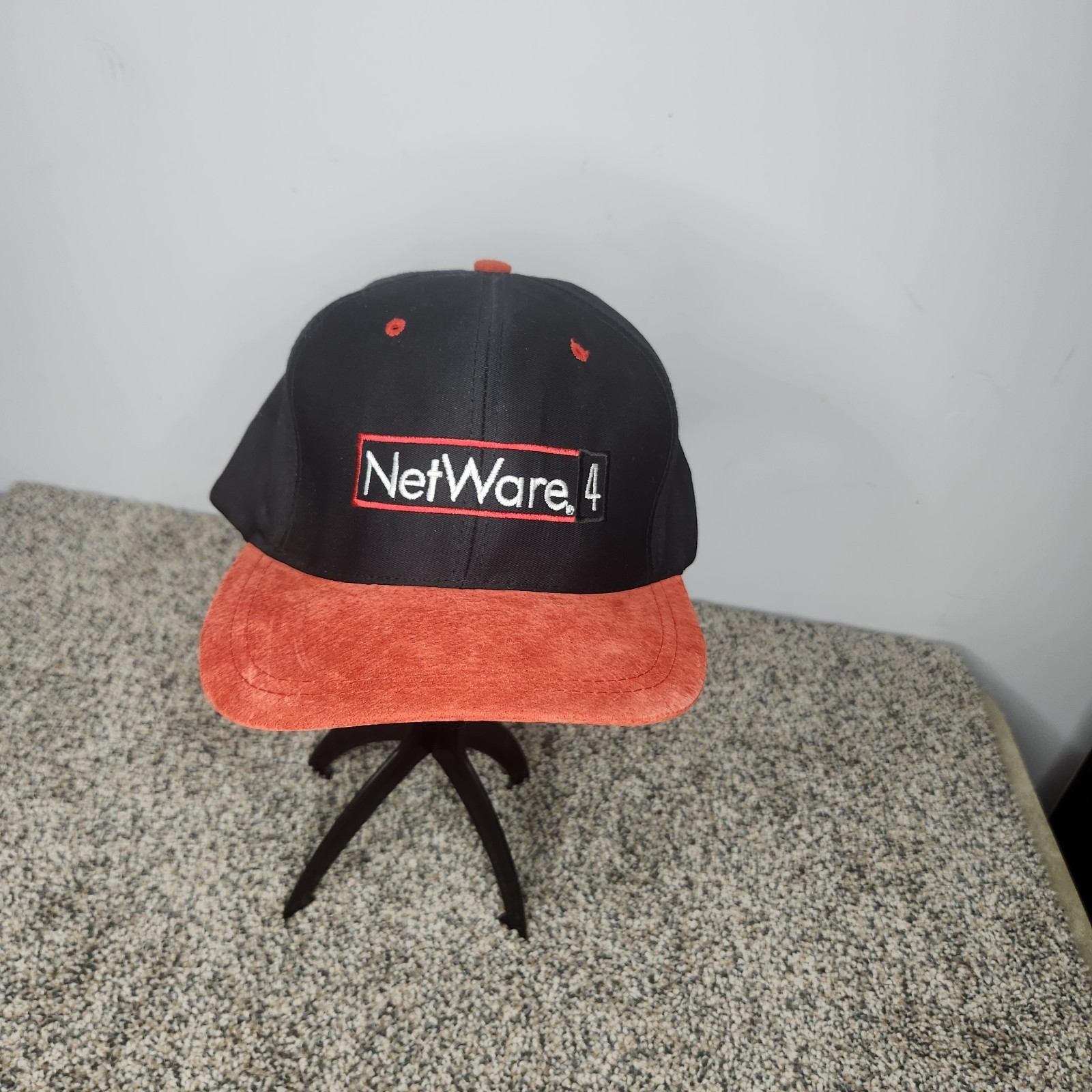 NETWARE 4 HAT CAP ADJUSTABLE STRAPBACK BLACK RED … - image 1